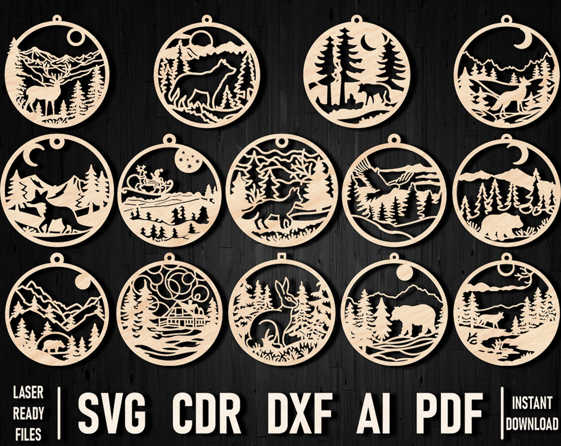 Wild animal dxf design