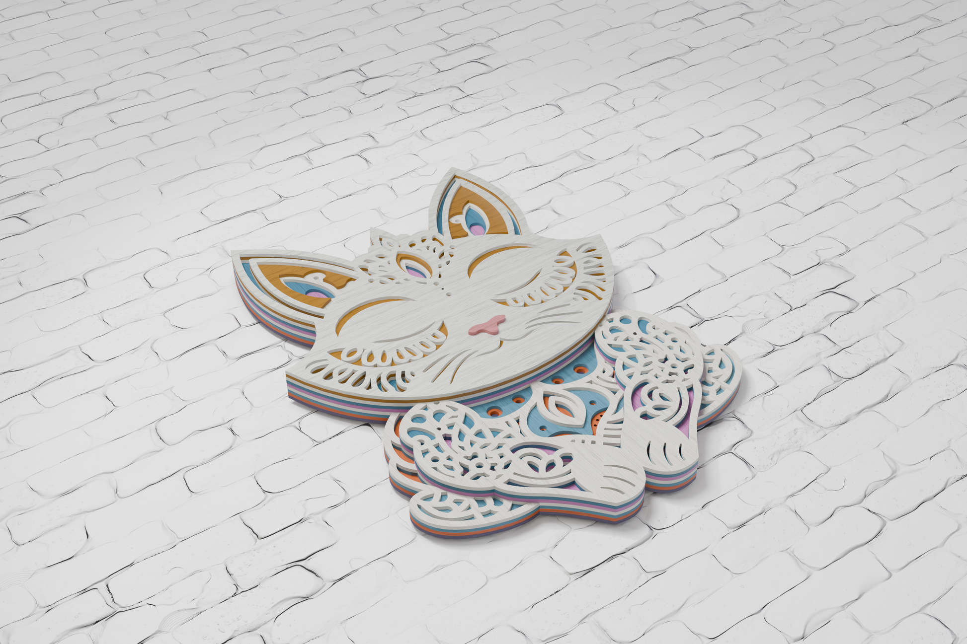 Yoga cat mandala SVG bundle for Cricut and Silhouette

