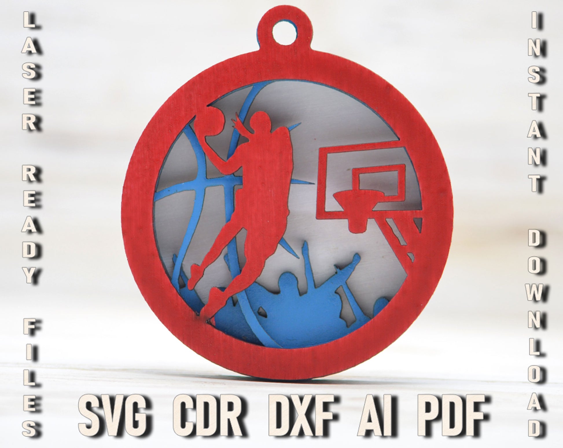 basketball 3d multi layer christmas svg