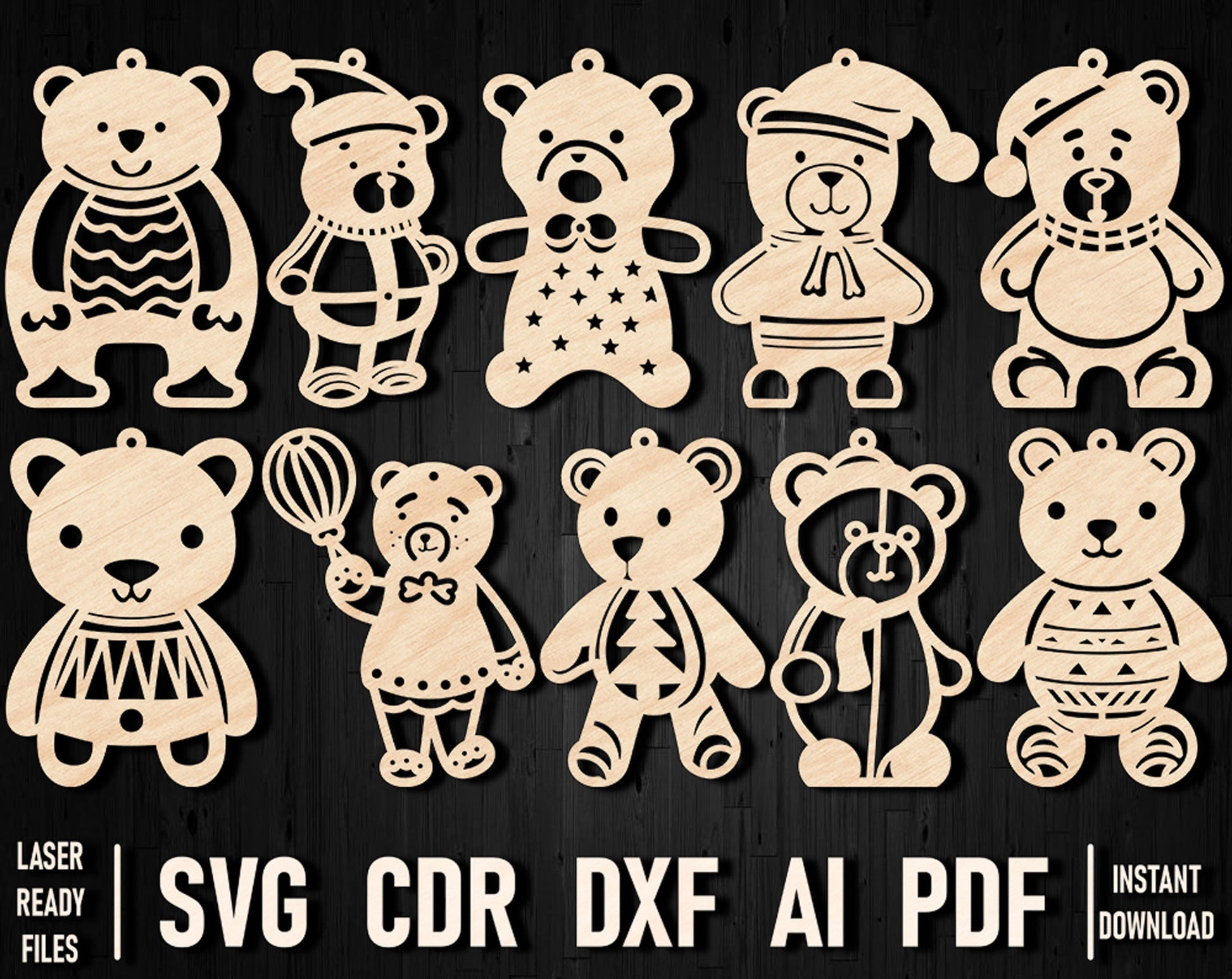 bear christmas svg cute designs