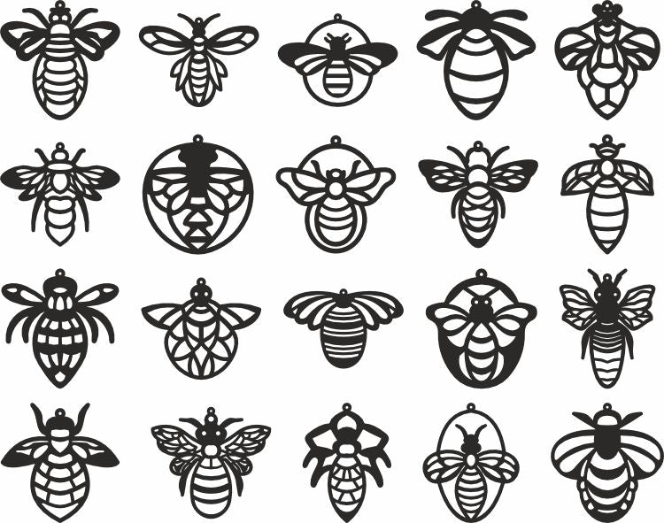 bee laser cut vector bundle