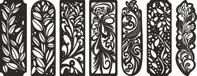 bookmark floral svg laser cutting