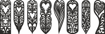 Laser Cut Heart Bookmarks: Printable SVG Templates for Book Lovers – Glowforge & Craft Machines