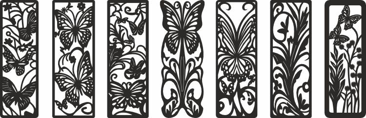 butterfly bookmark cricut vector design