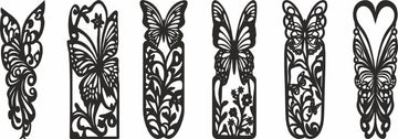 Butterfly Bookmark SVG Bundle: Laser Cut Files for Xtool & Glowforge – Elegant Art & Custom Designs (DXF/PDF)