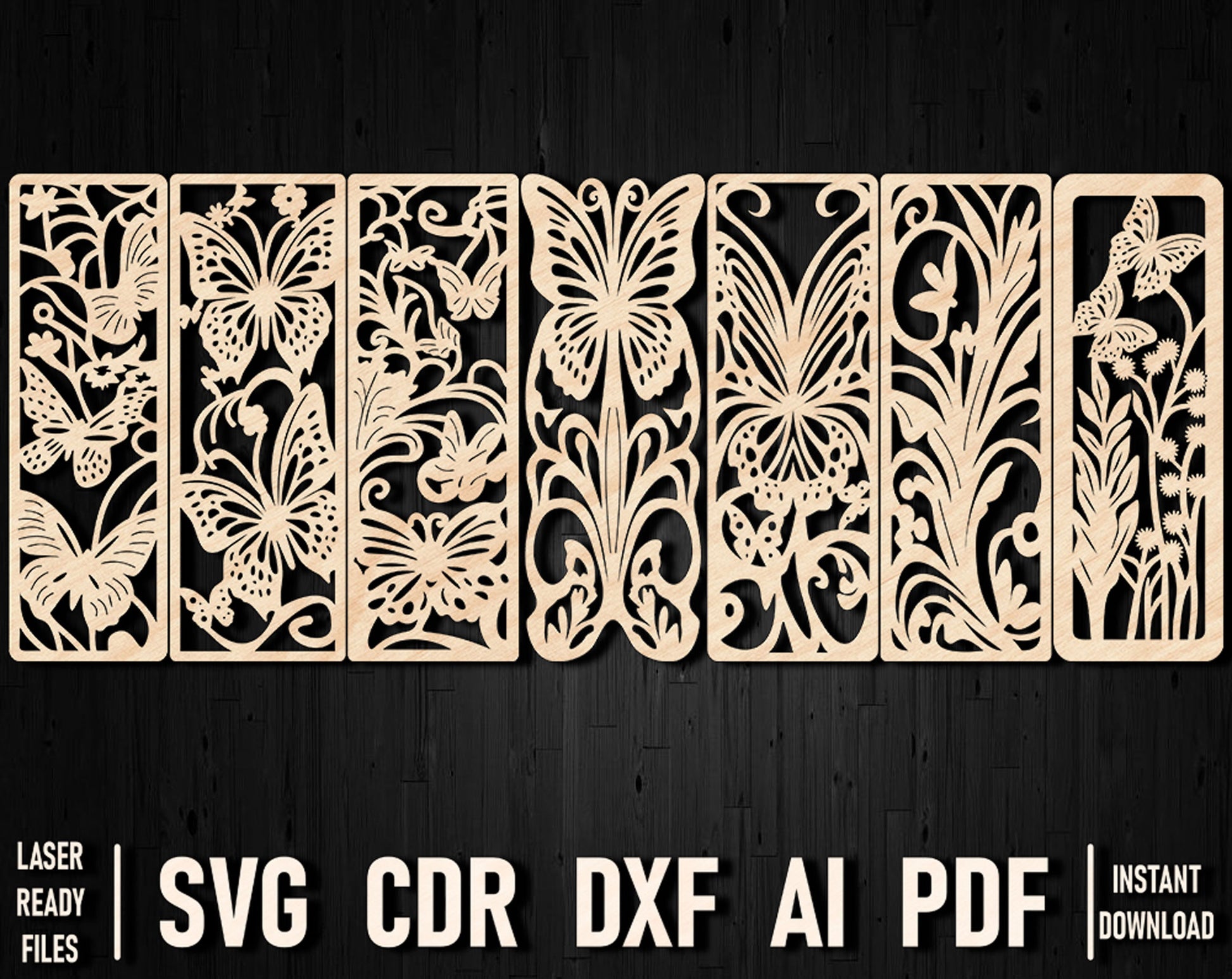 butterfly dxf template design