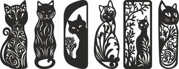 Laser Cut Cat Bookmark SVG: Templates for Glowforge, Cricut – DXF/PDF Files (Perfect Gift for Readers)