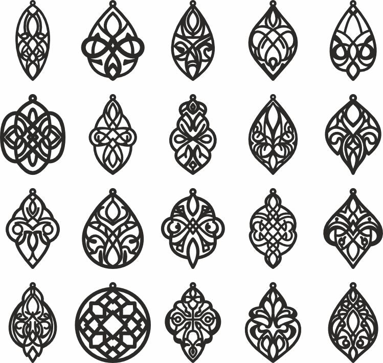 celtic earrings vector bundle