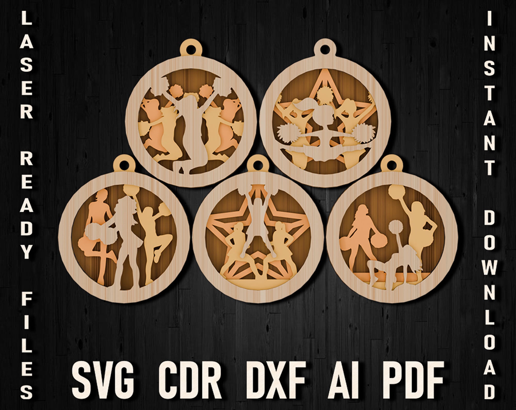 cheerleading svg glowforge files