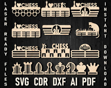 chess medal holder svg