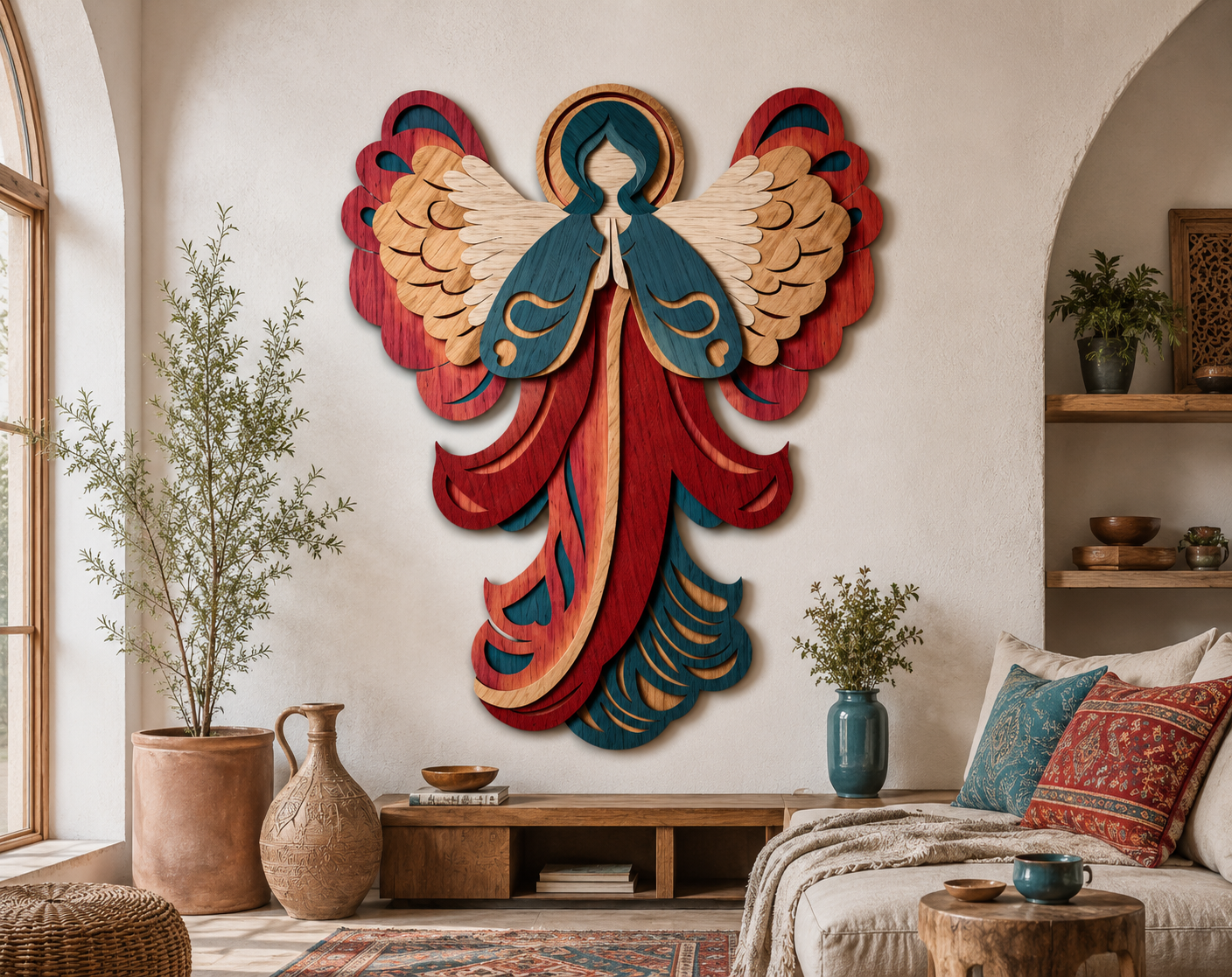 christmas-angel-3d-paper-shadow-box-template-svg-dxf