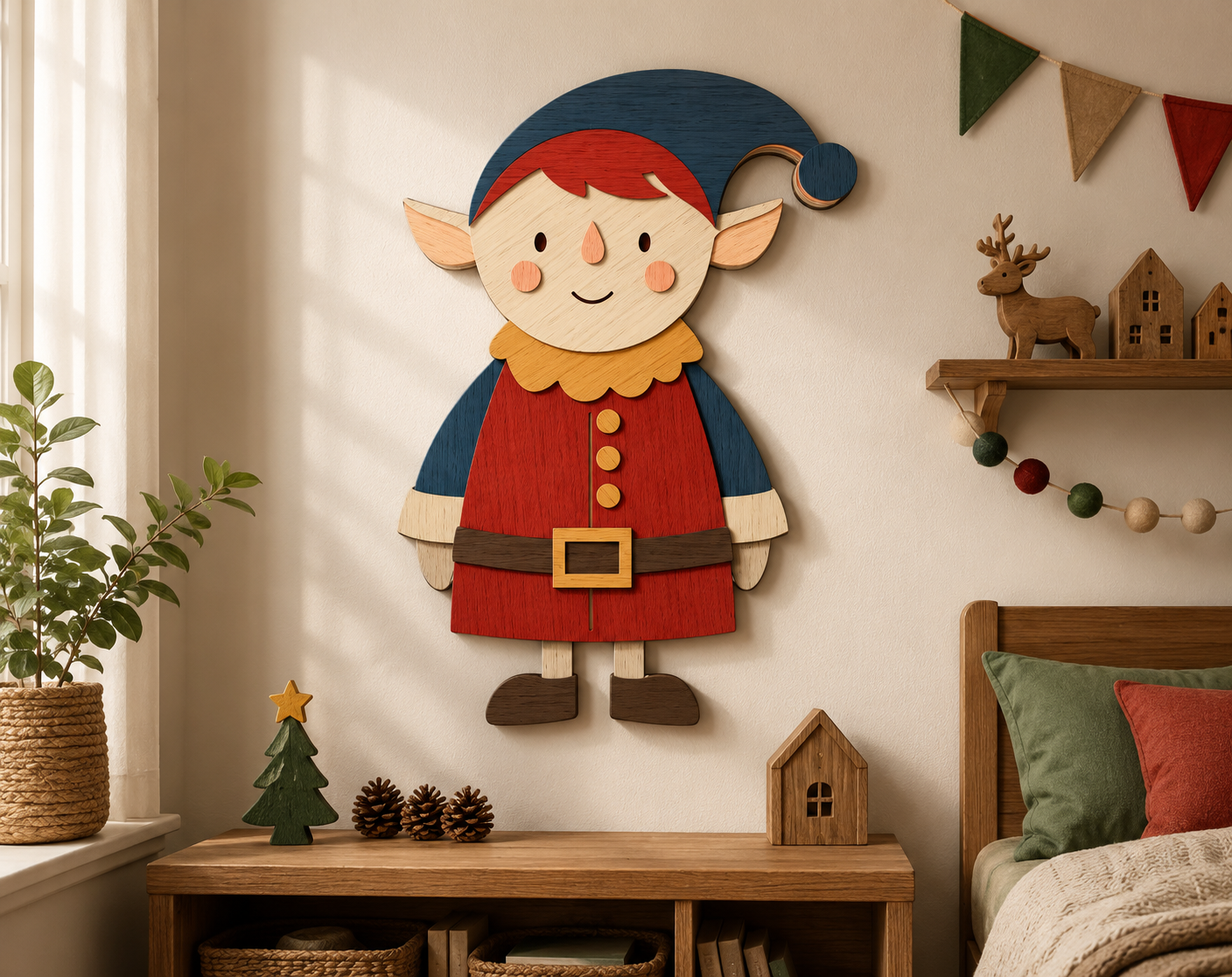 christmas-elf-3d-paper-shadow-box-template-svg-dxf