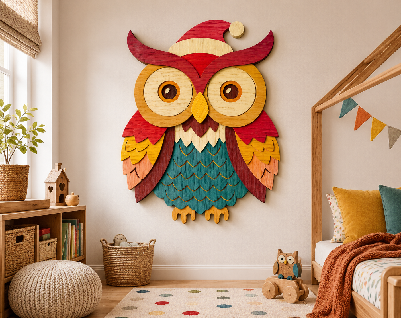christmas-owl-3d-paper-shadow-box-template-svg-dxf