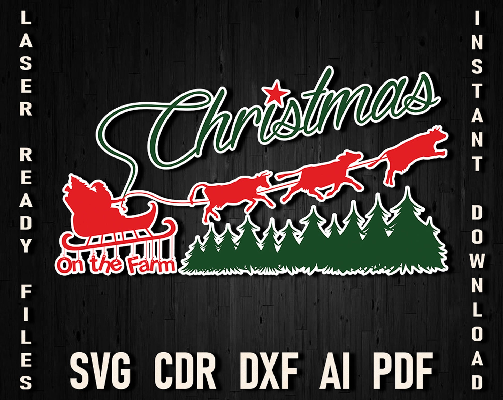 christmas on the farm svg