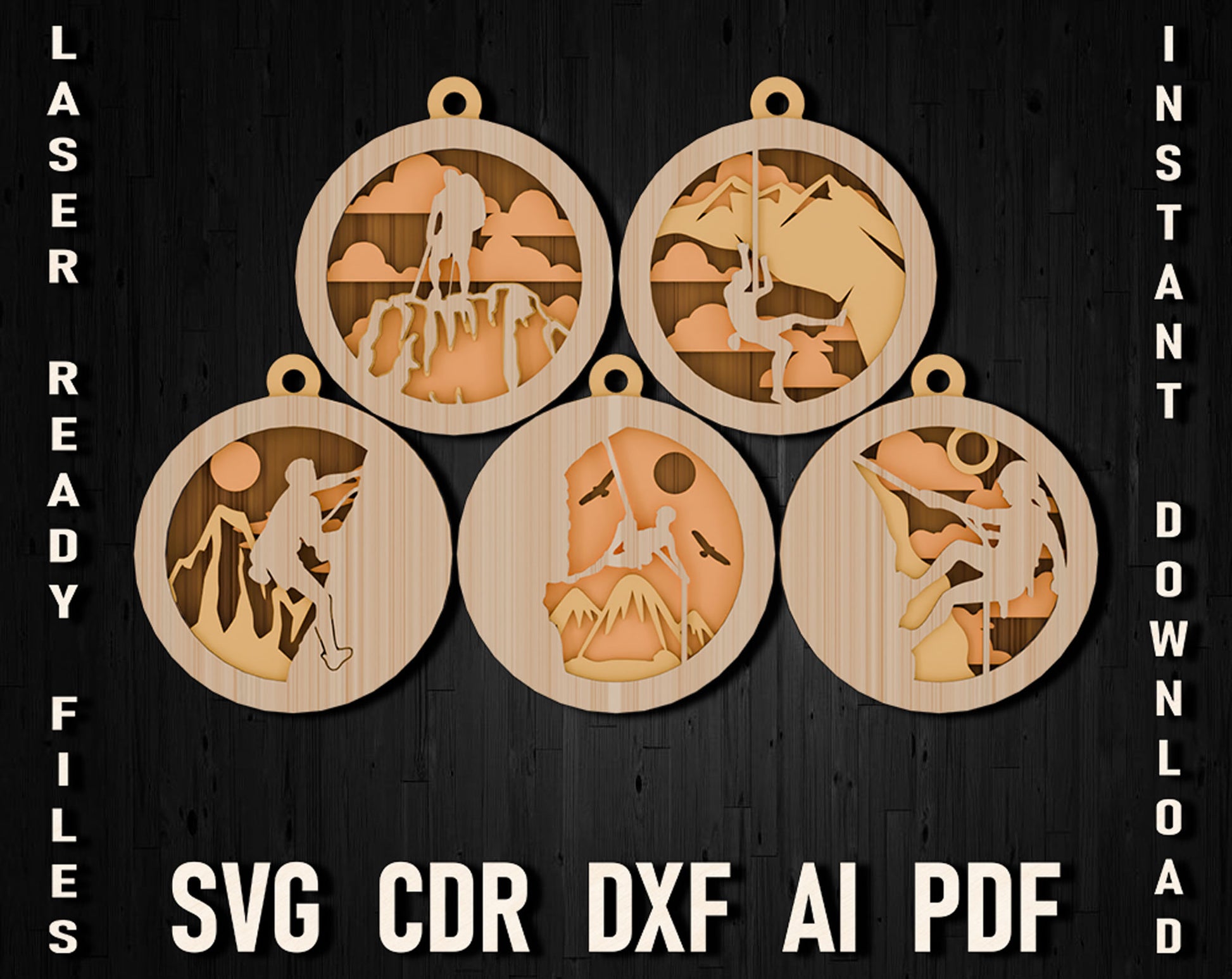 climbing svg christmas files for glowforge