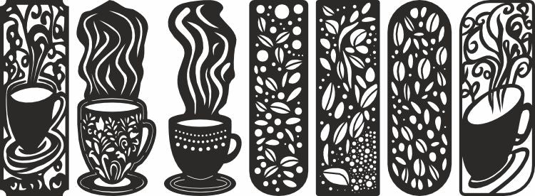 coffee vector bookmark template