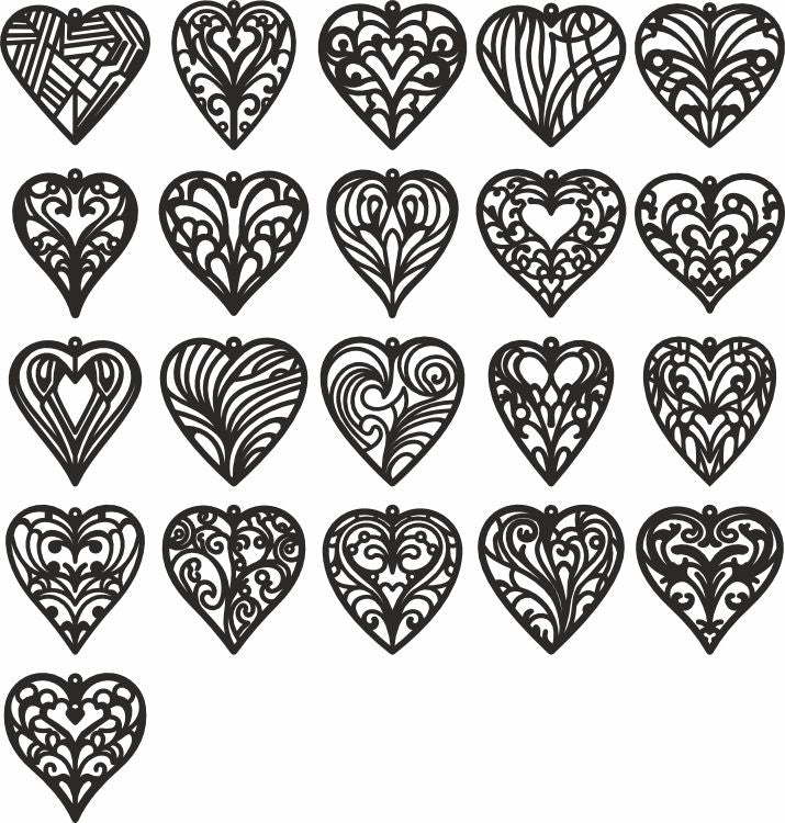 cricut earring heart svg design