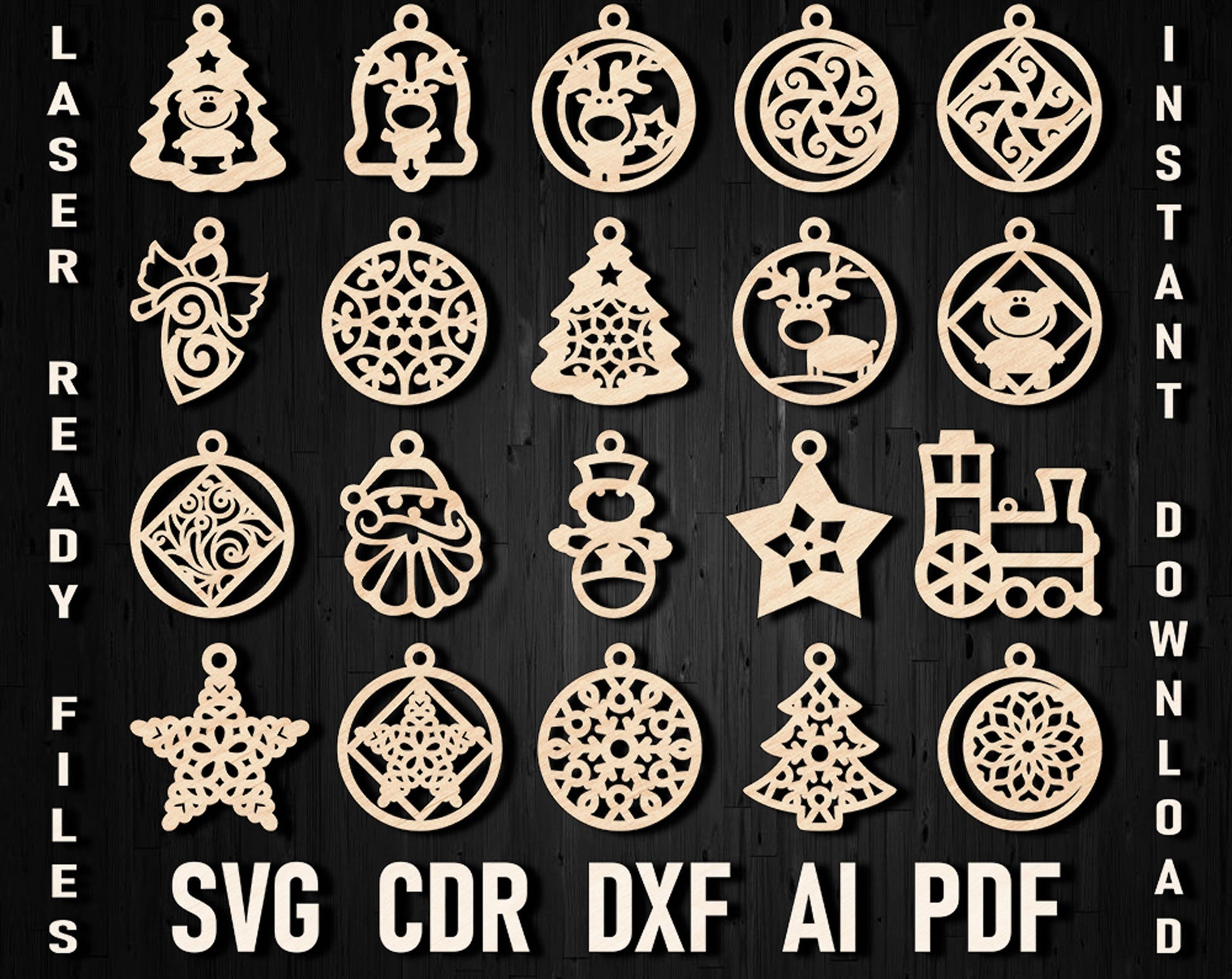 customizable christmas laser cut