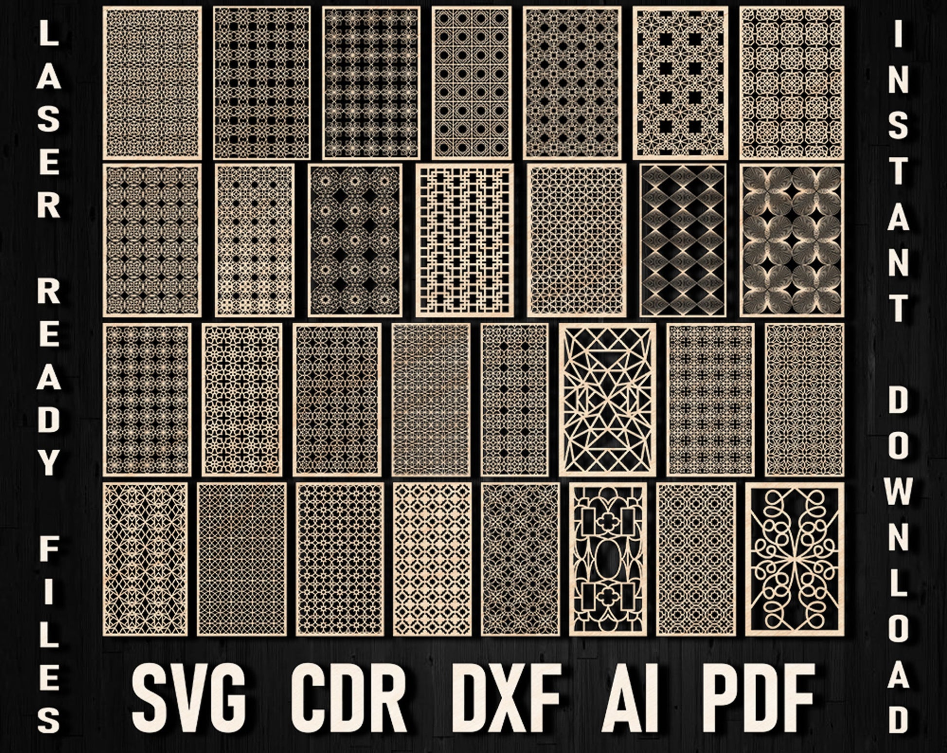 decorative dxf laser-cutting panels