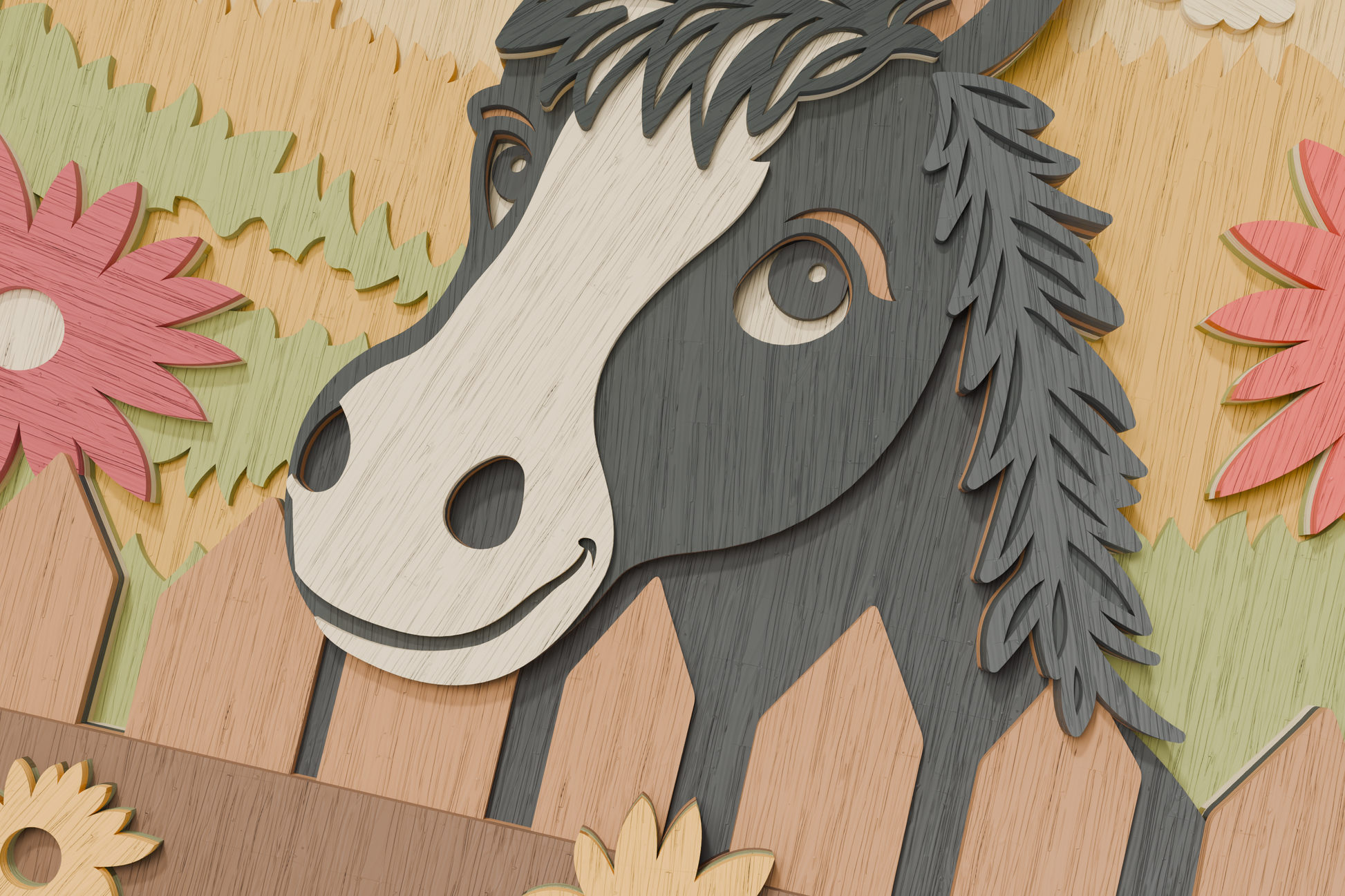 donkey-farm-animal-multilayer-vector-design-svg-dxf-cdr-ai
