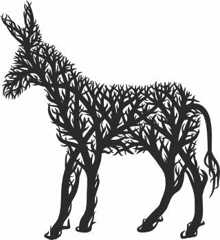 donkey tree vector design