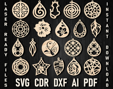 Earrings Svg Files For Cricut And Glowforge