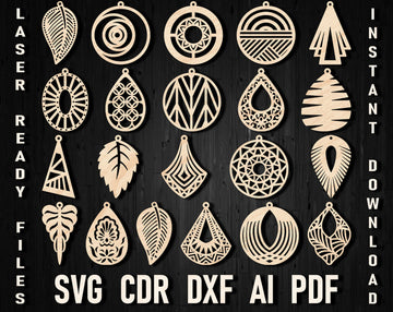 Earring Svg Templates Laser Cutting Files