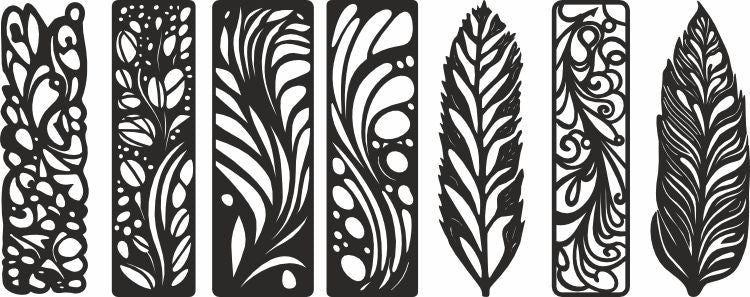 feather vector bookmark templates