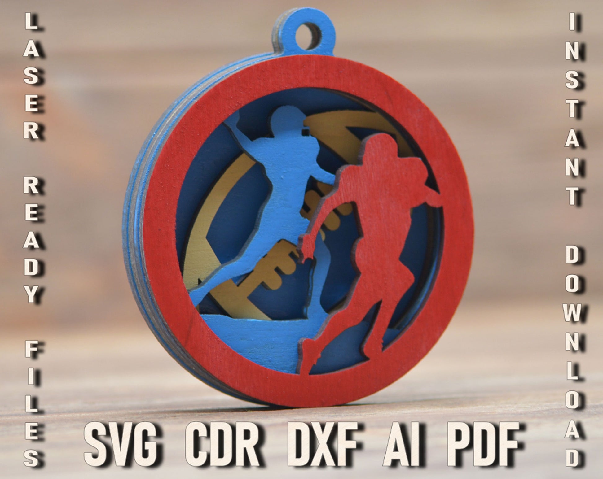 football christmas ornament