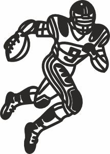 football player laser cutting template