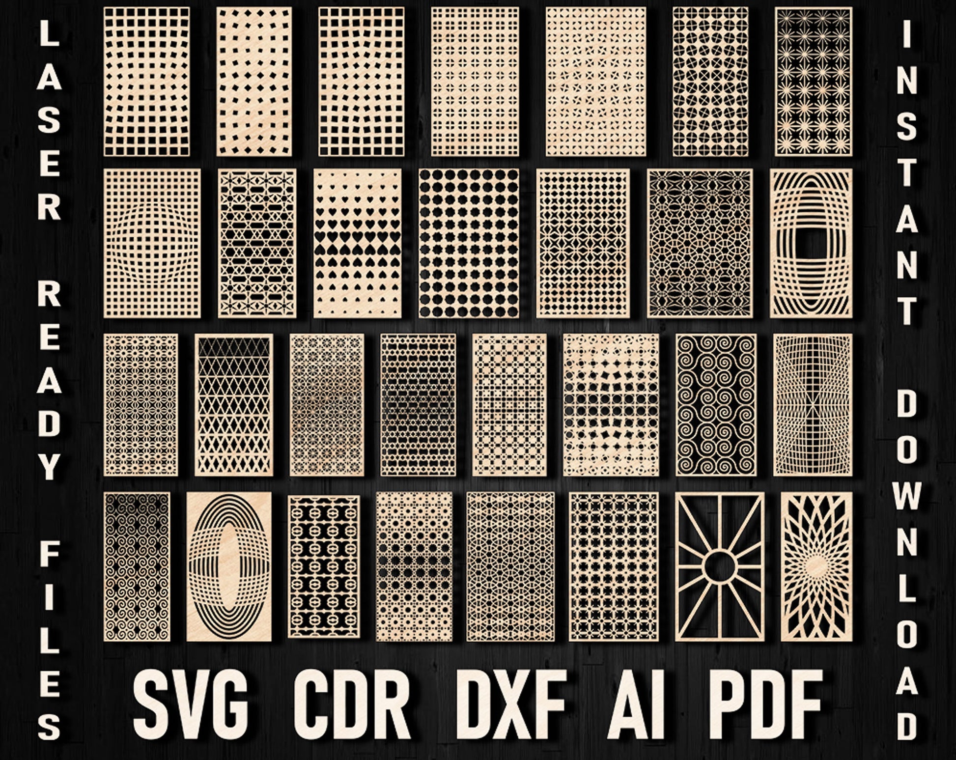 geometric door panel svg files