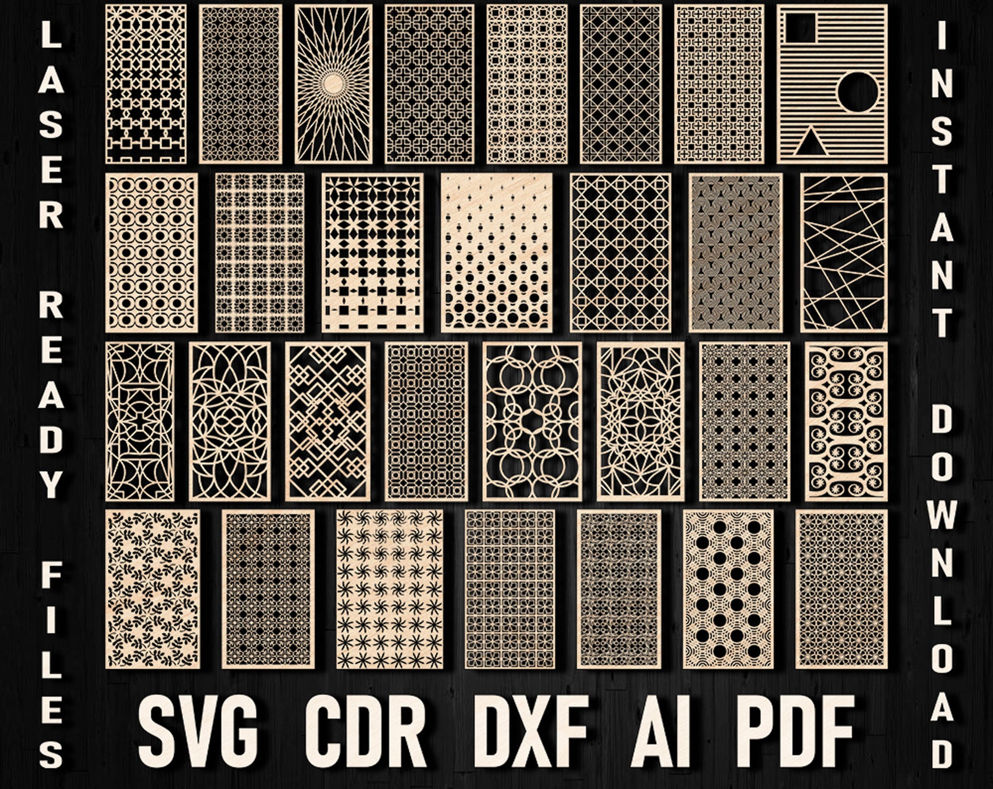 Panel Design Dxf Decorative Dxf Panels For Laser Cutting