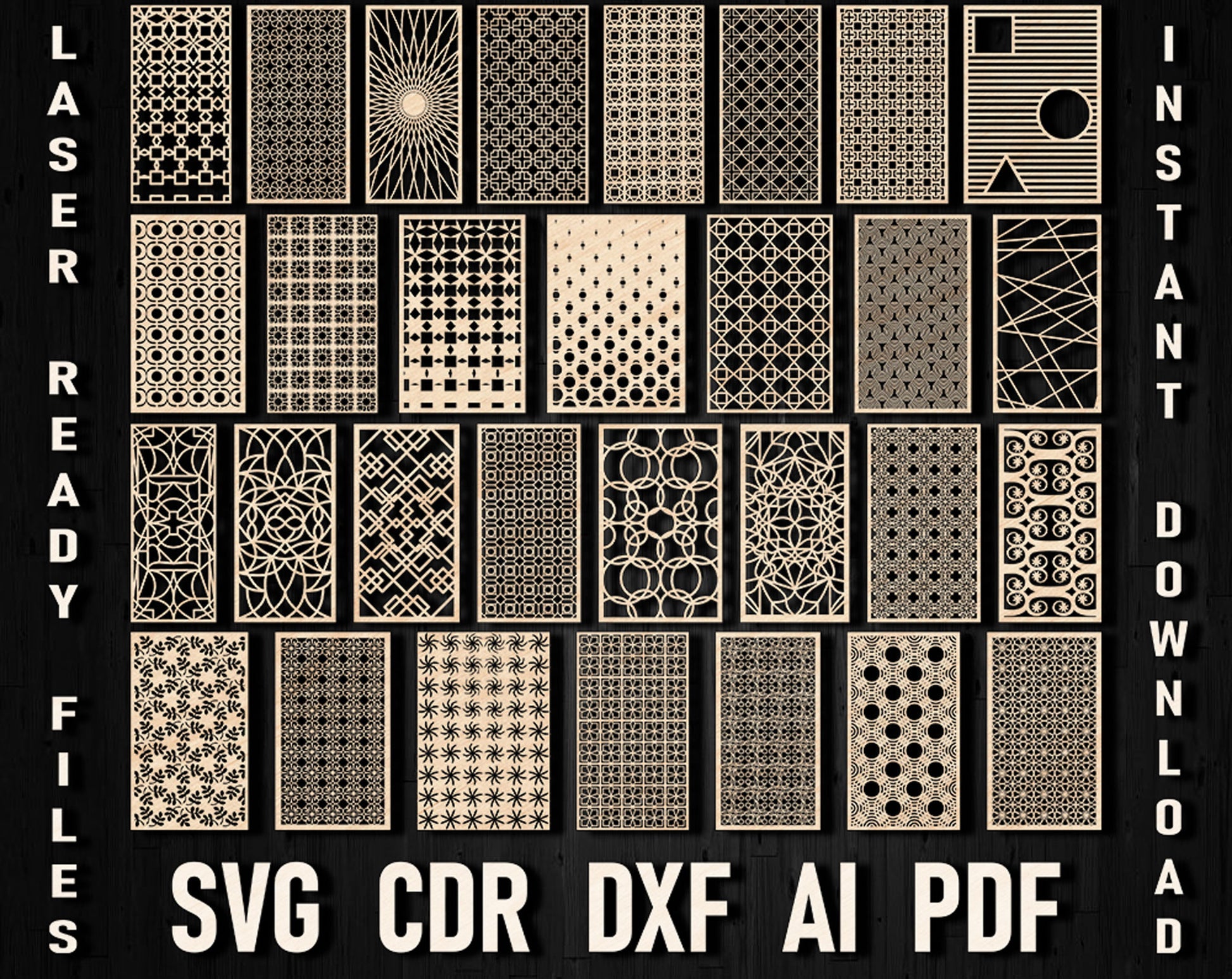 geometric patterns panel templates