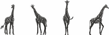 Giraffe Tree Svg Wall Art Decor Ornament Files for Laser Cutting