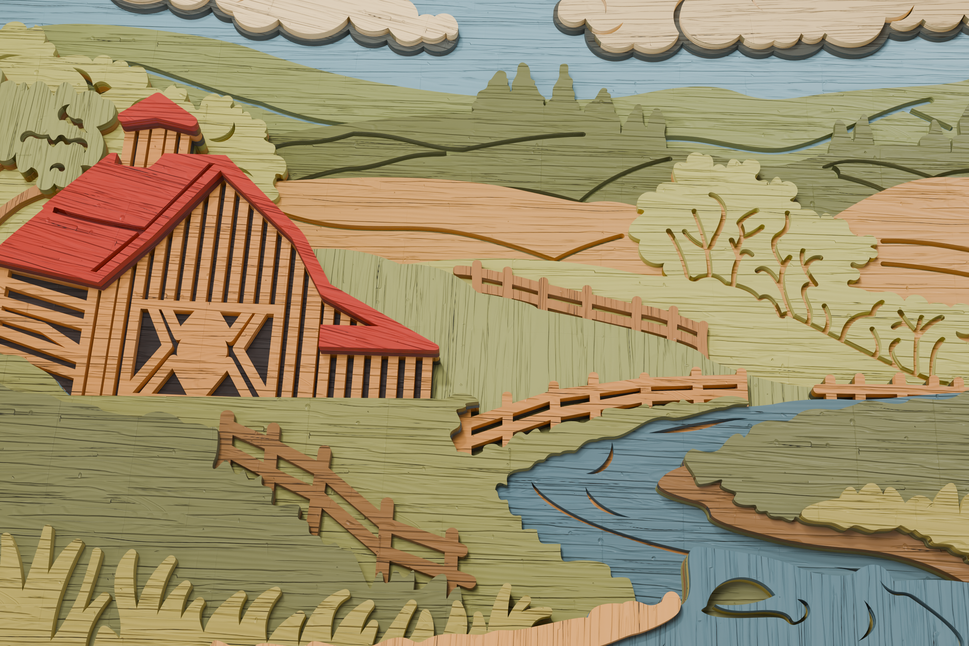 glowforge-laser-cut-file-3d-layered-barn-wood-art