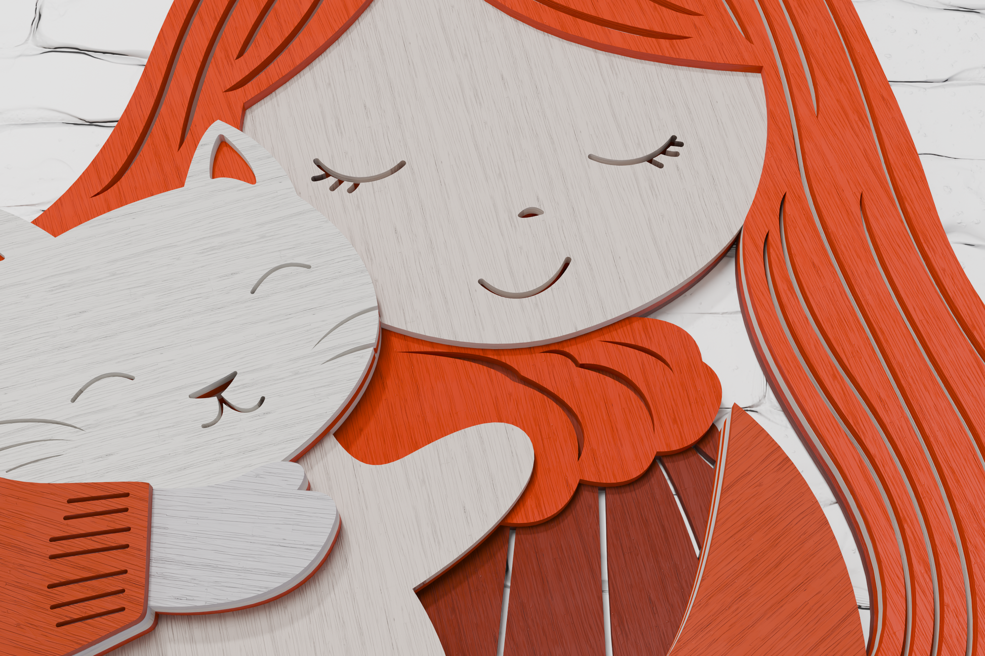 glowforge-laser-cut-file-3d-layered-girl-and-cat-wood-art
