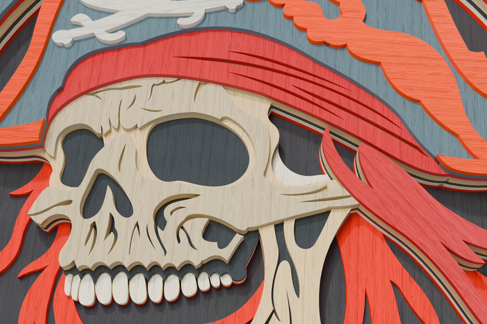 glowforge-laser-cut-file-3d-layered-pirate-skull-wood-art