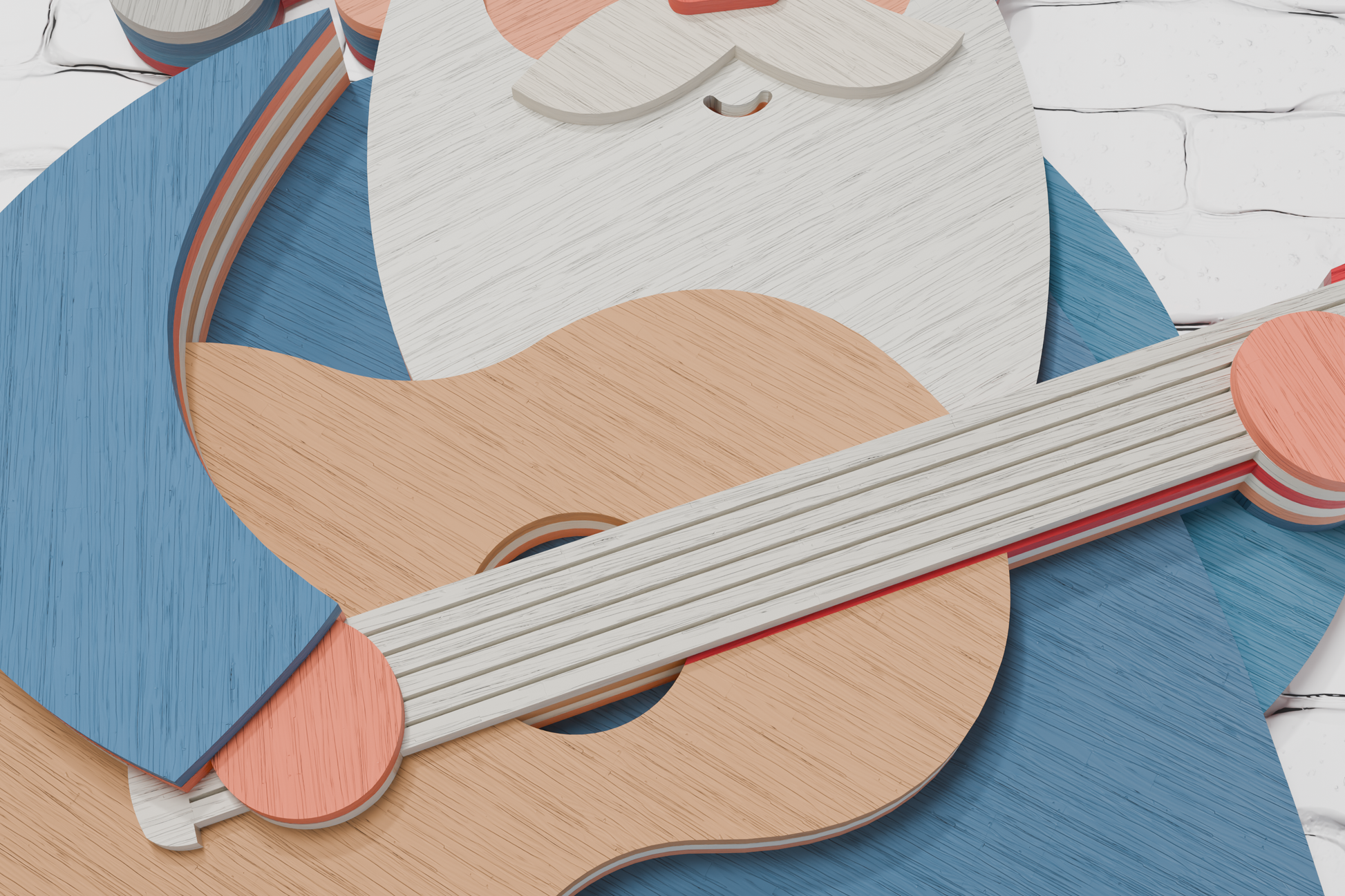 glowforge-laser-cut-file-3d-layered-santa-playing-guitar-wood-art