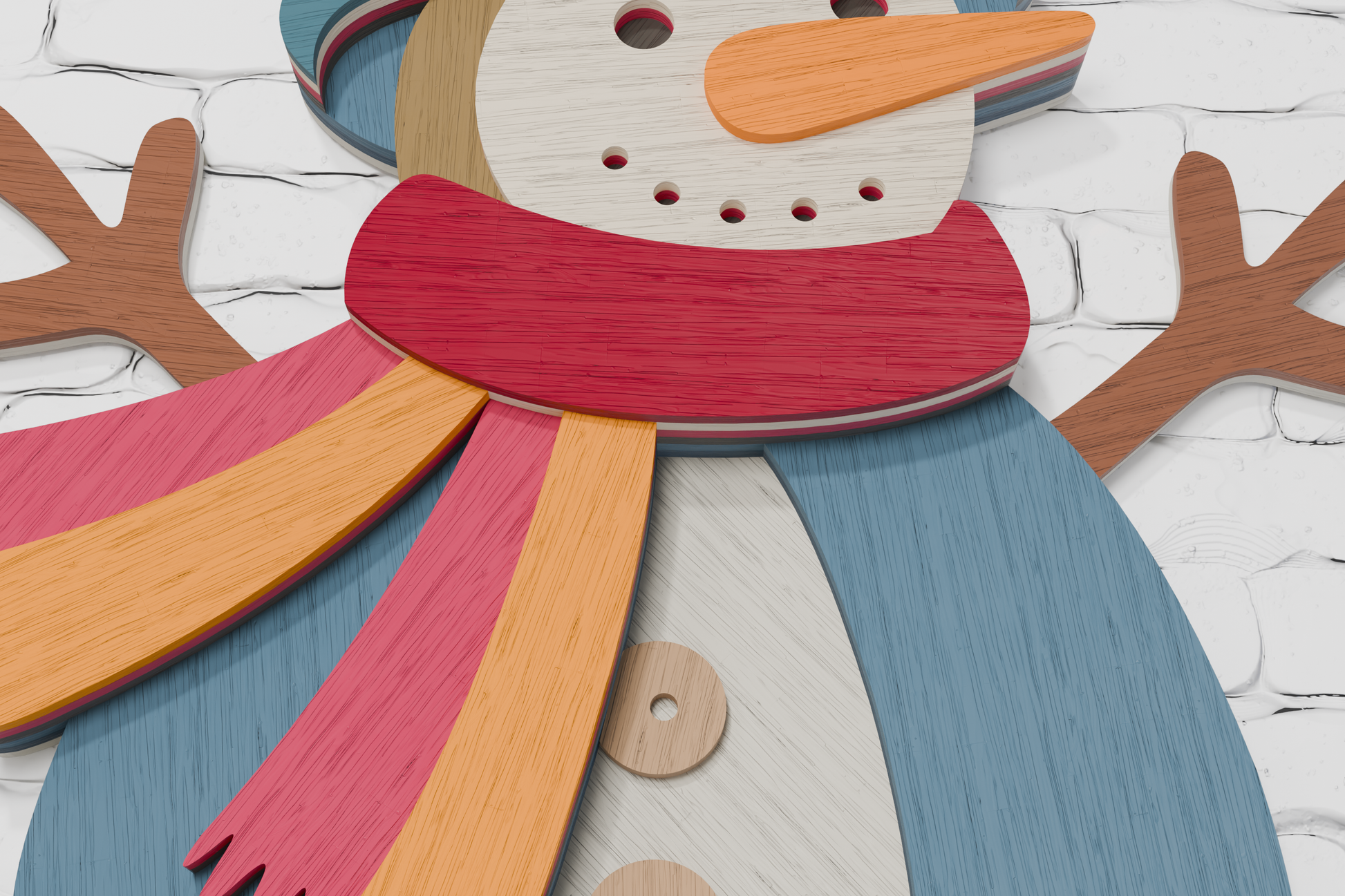 glowforge-laser-cut-file-3d-layered-snowman-wood-art