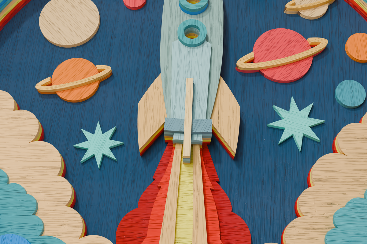 glowforge-laser-cut-file-3d-layered-space-rocket-wood-art