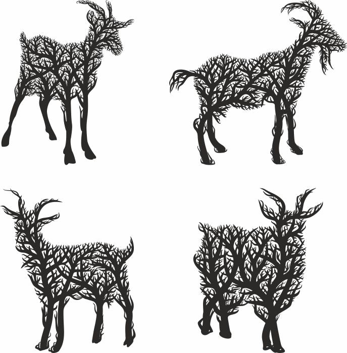 goat tree panel ornament files