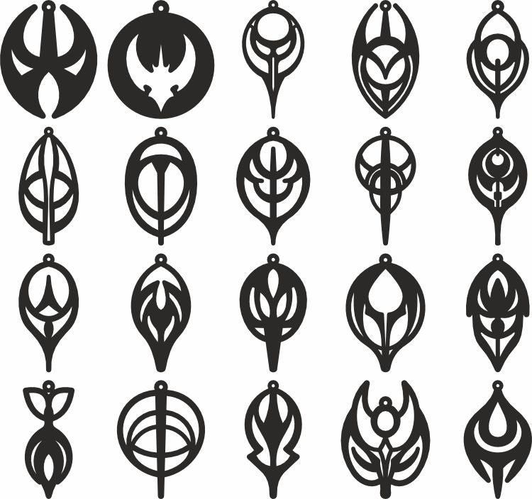 goth earring dxf design