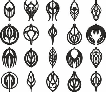 Gothic Earring SVG Set: Laser Cut Acrylic & Leather Designs – Glowforge & Cricut Files