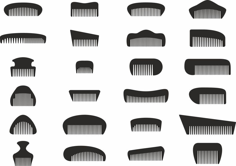 hair comb vector design ornament