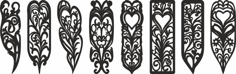 heart vector bookmark template design