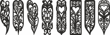 Laser Cut Heart Bookmark SVG: Valentine’s Papercut Stencils for Xtool & Glowforge – Book Lover Gift Bundle