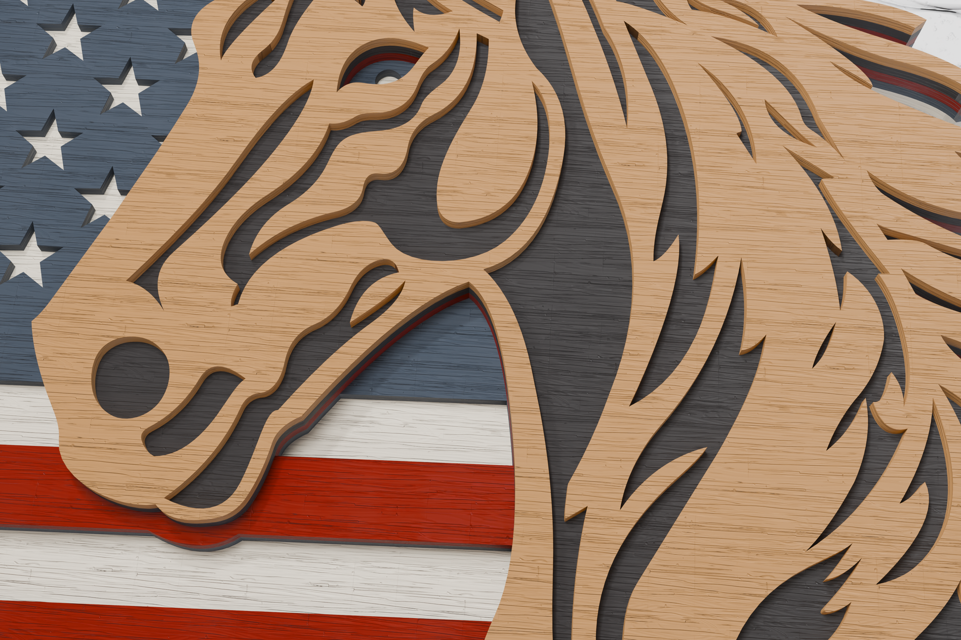 horse with american flag background laser file

