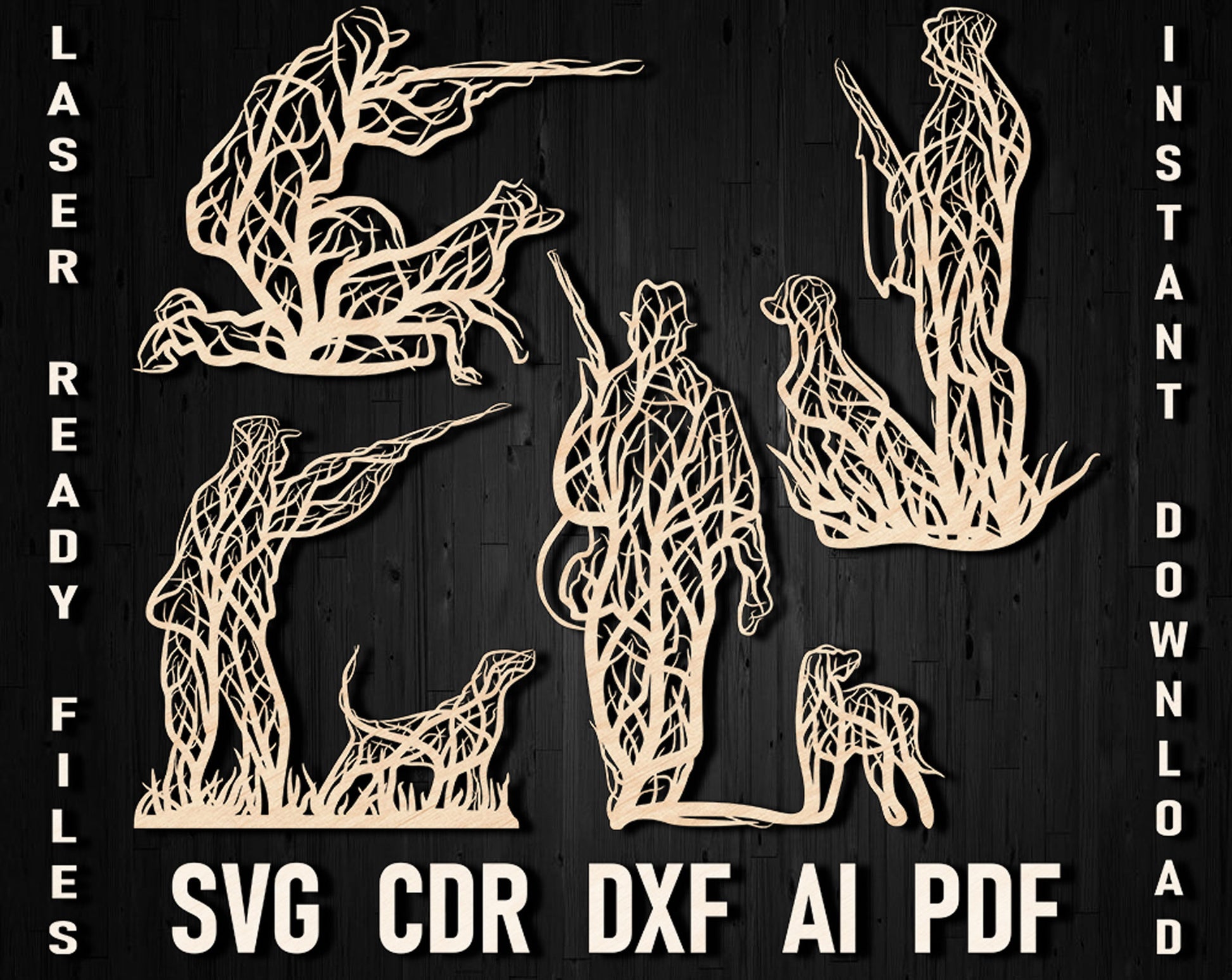 hunting tree panel svg