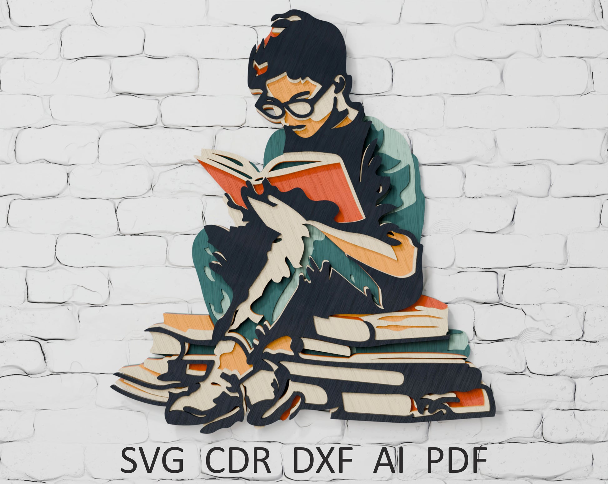 layered-book-lover-vector-file-for-xtool-laser-cutting
