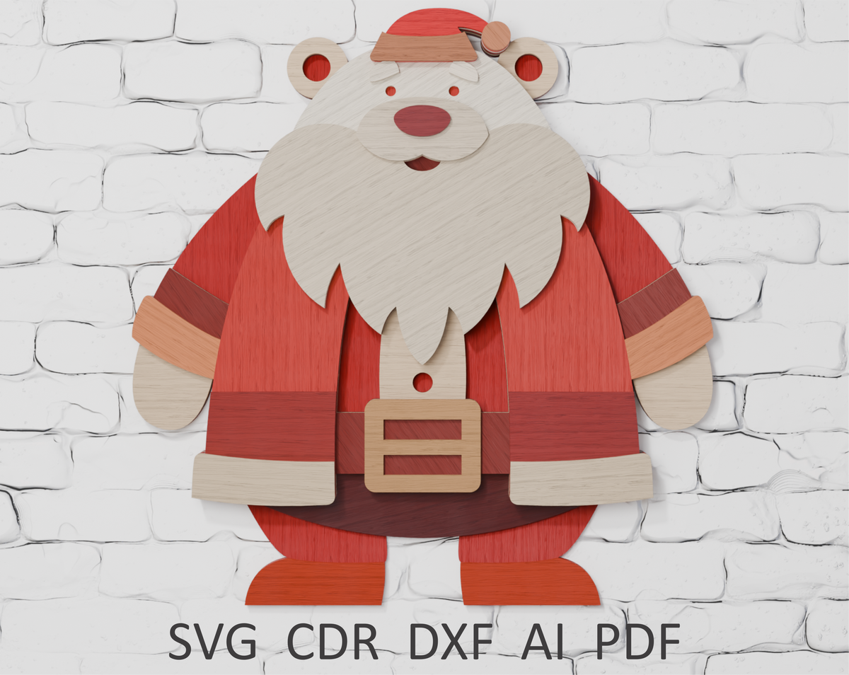 layered-christmas-bear-vector-file-for-xtool-laser-cutting